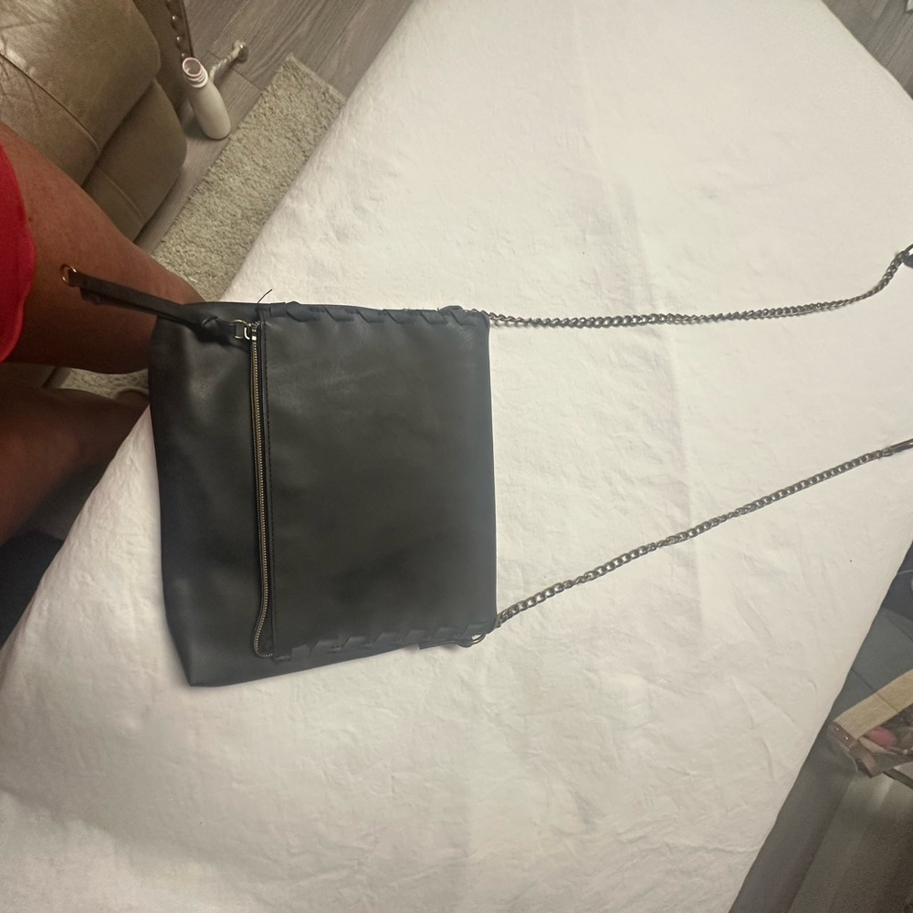 Black Leather Crossbody Bag